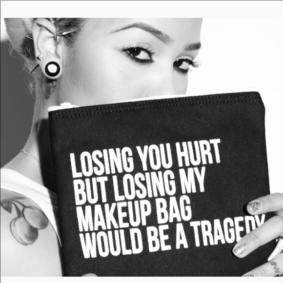 BREAKUPS TO MAKEUPS Vegan Zip Top Cosmetic Bag - Picture 9 of 10